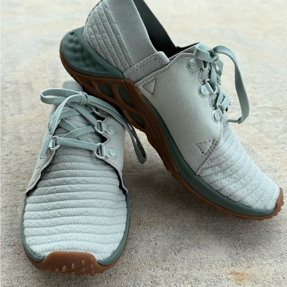 Merrell Brown and Green Athletic Shoes with Textured Upper